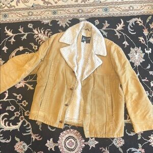 Tan Sherpa-Lined Jacket